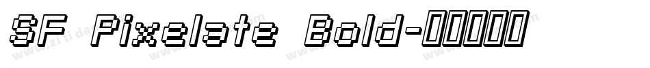 SF Pixelate Bold字体转换